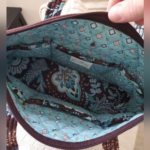 Vera Bradley Vintage Java Blue Shoulder Handbag - Picture 11 of 12